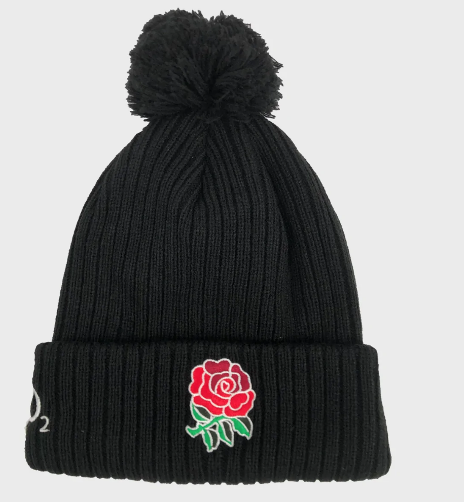 england-rugby-bobble-beanie-black Product Image