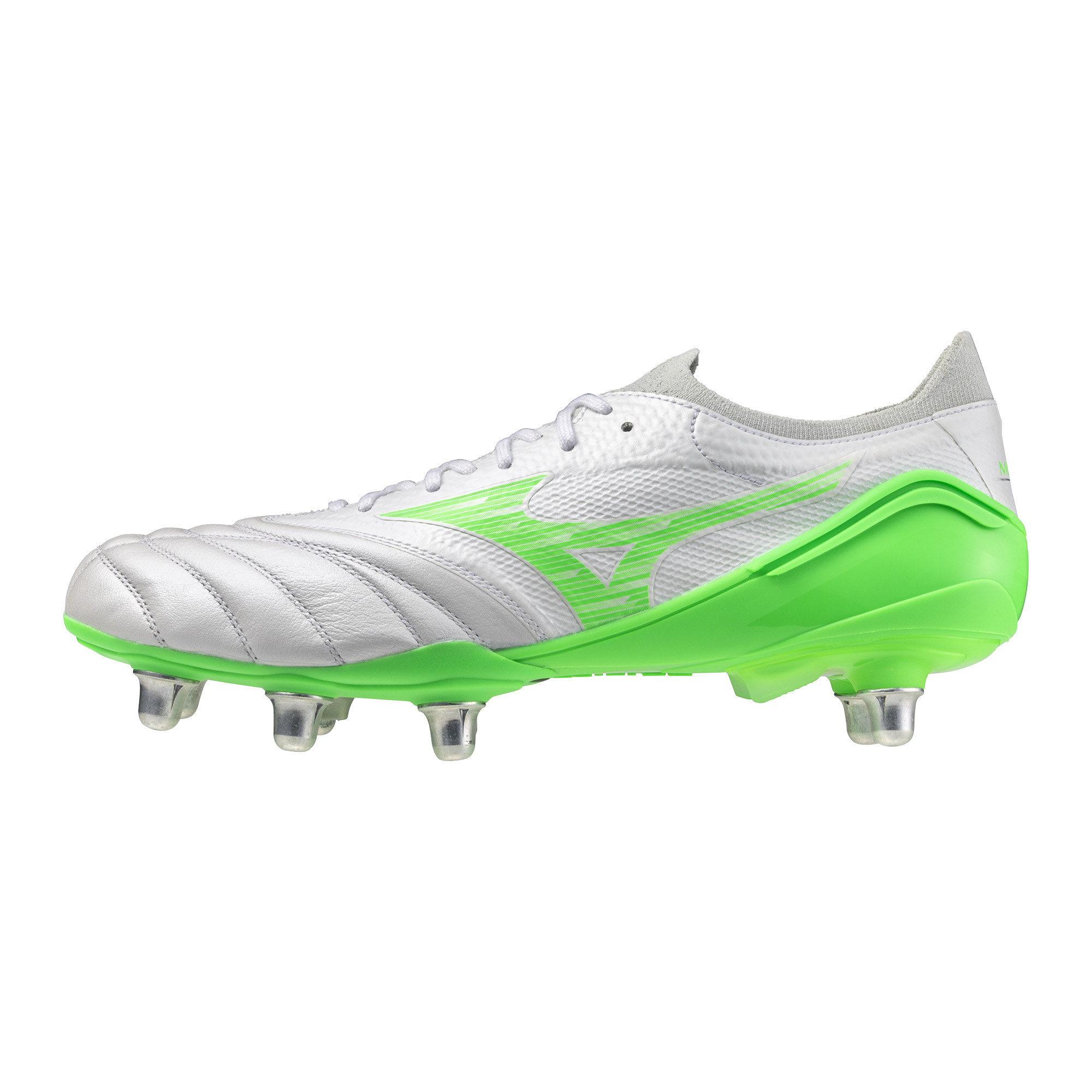 mizuno-morelia-neo-elite-si-rugby-boot-white-green Product Image